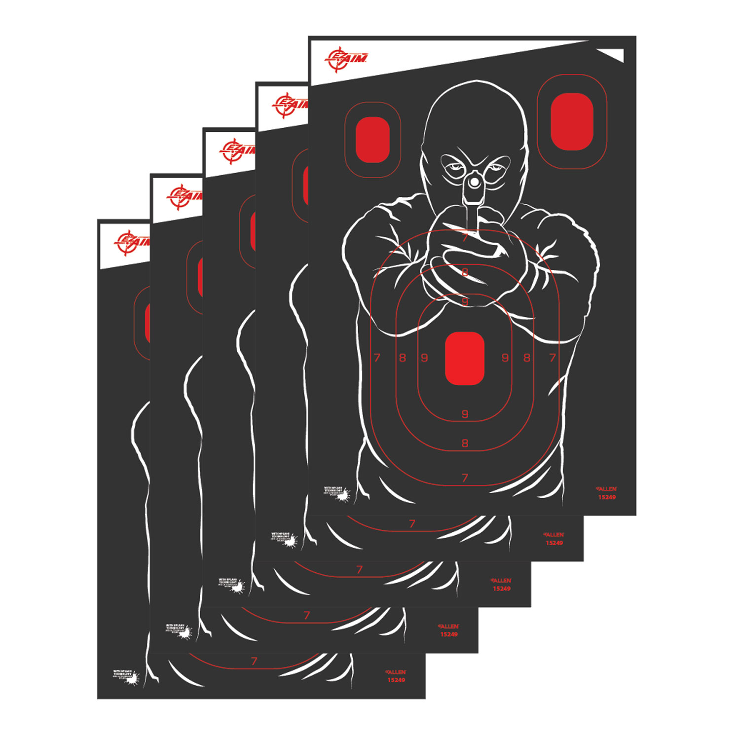 EZ-Aim 15249 Splash Reactive Bad Guy Non-Adhesive 5 Pack
