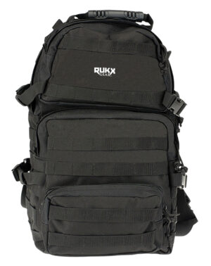 Rukx Gear Tactical 3-Day Backpack - Black 600D Polyester