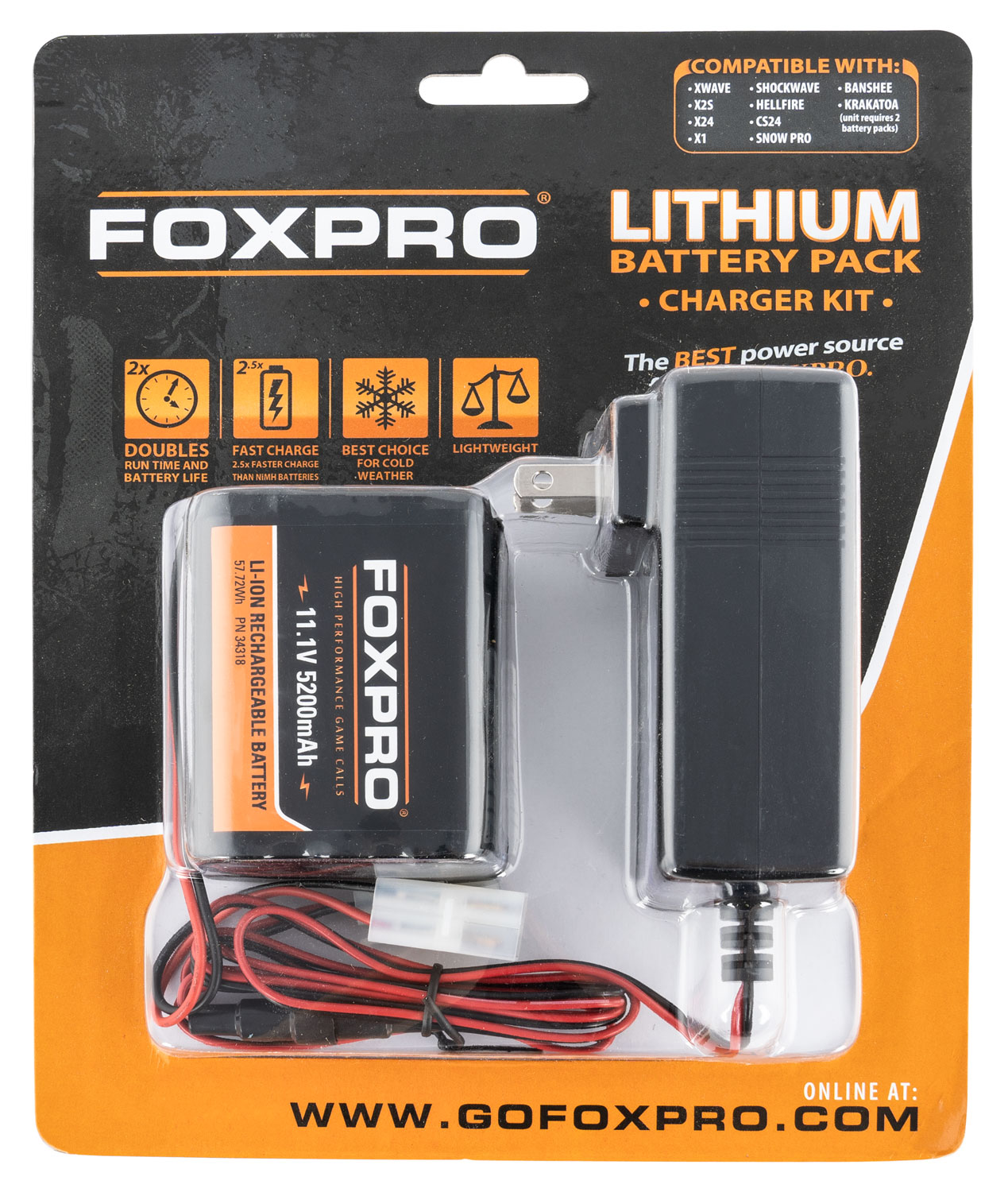 Foxpro LITHCHG Lithium Battery Kit 11.1V 5200mAh