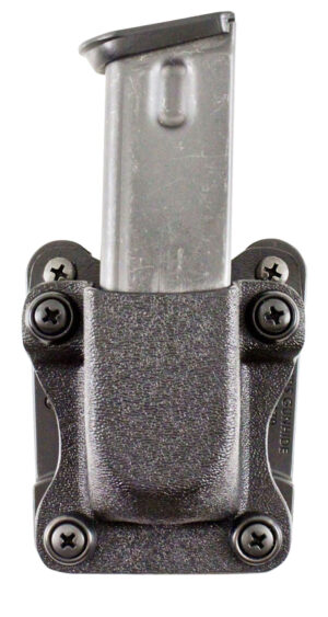 DeSantis Gunhide A86KJKKZ0 Quantico Single Mag Pouch OWB Black Kydex, Belt Clip Fits Belts Up To 1.50" Wide, Compatible w/Sig P365, Ambidextrous