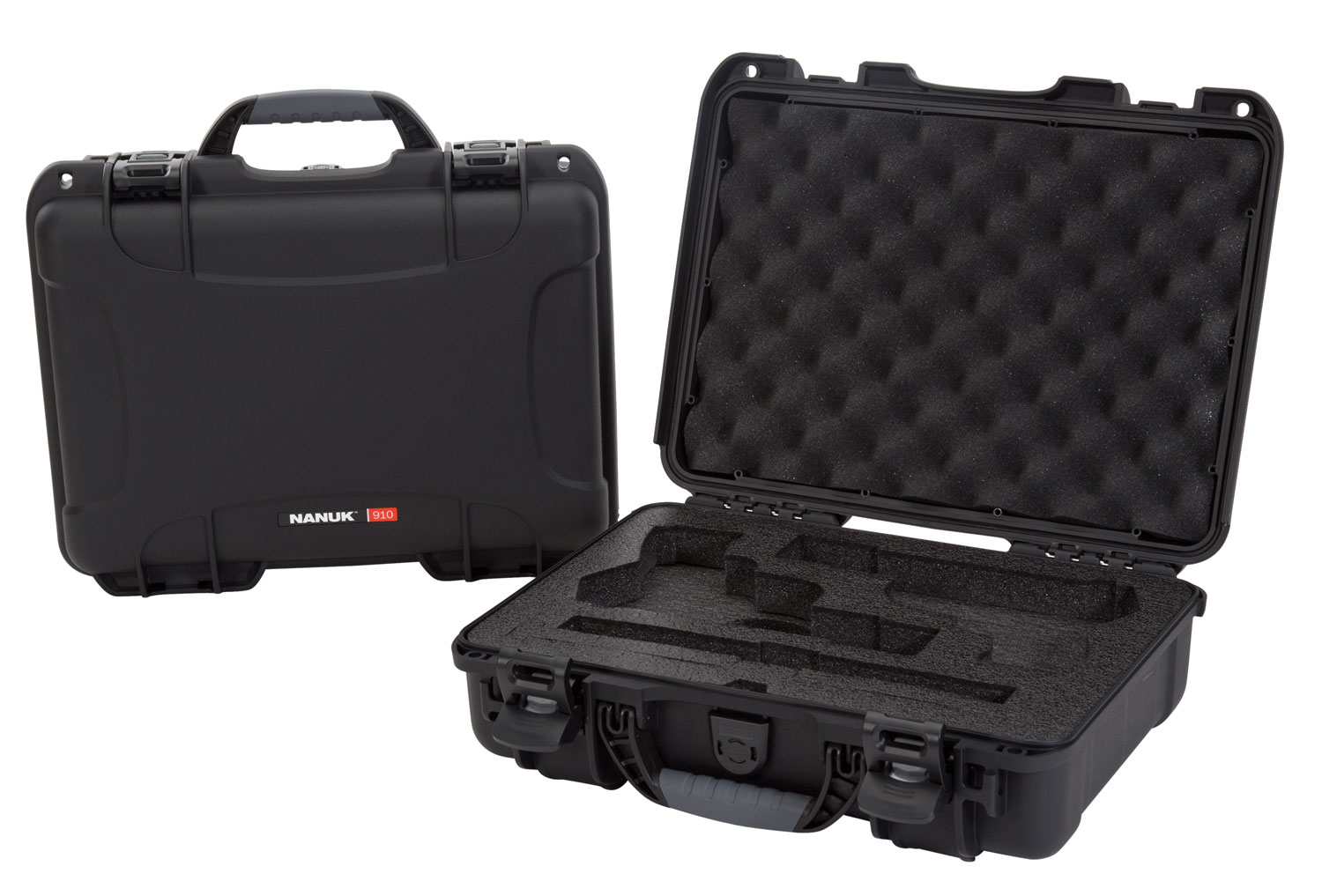 Nanuk 910 Classic 2 Up Pistol Case with Foam Padding