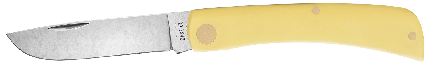 Case Sod Buster Jr Yellow Pocket Knife - Chrome Vanadium