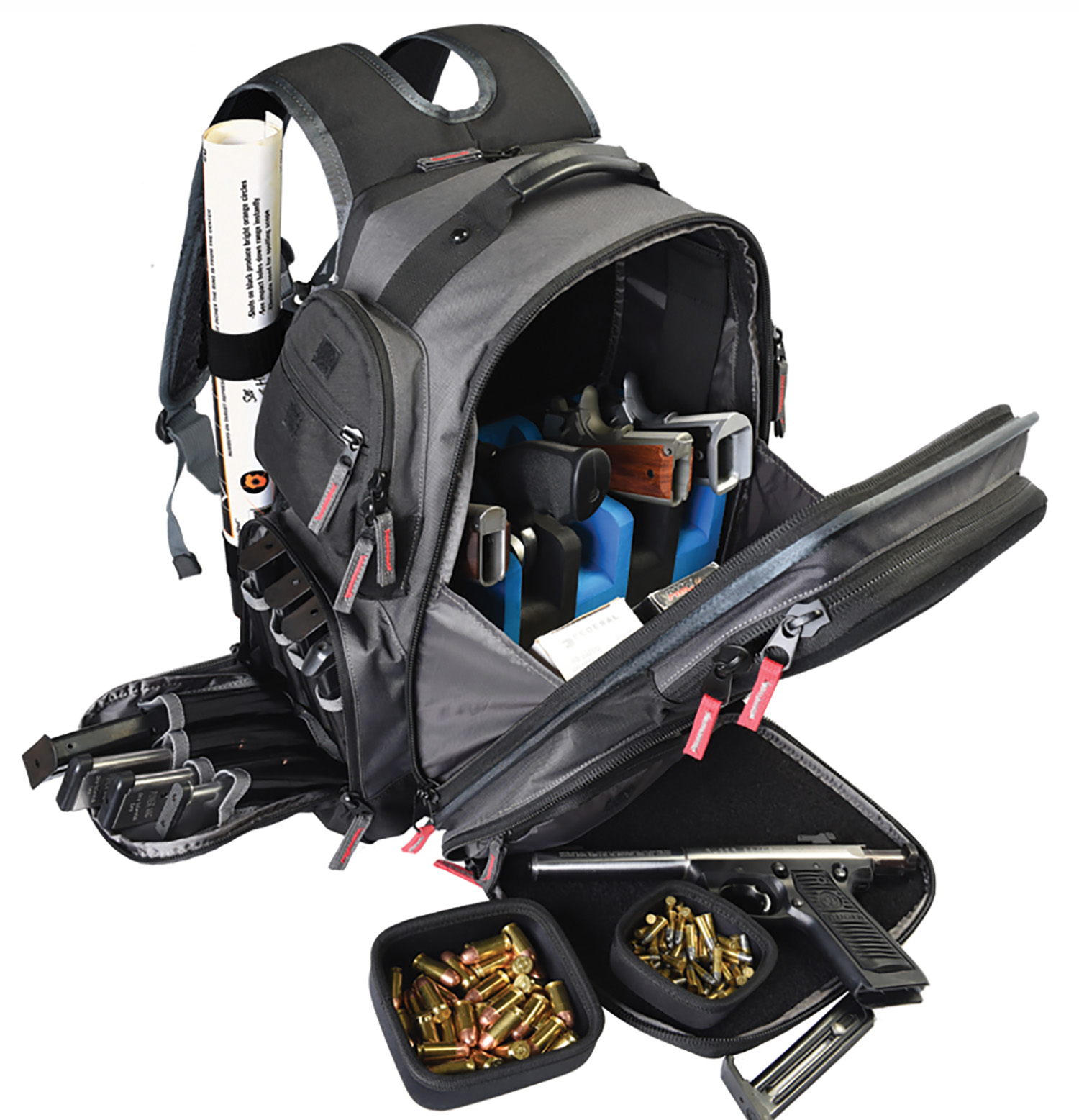 GPS Bags 1812BPG Executive Gray Holds 5 Handguns