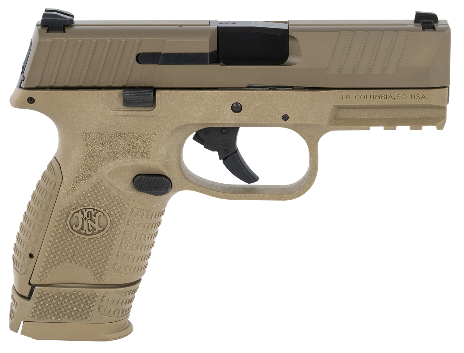 FN 509 Compact 9mm Luger, 3.7" Barrel, FDE Finish