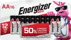 Energizer Max AA Alkaline Batteries 16 Pack - Long-Lasting
