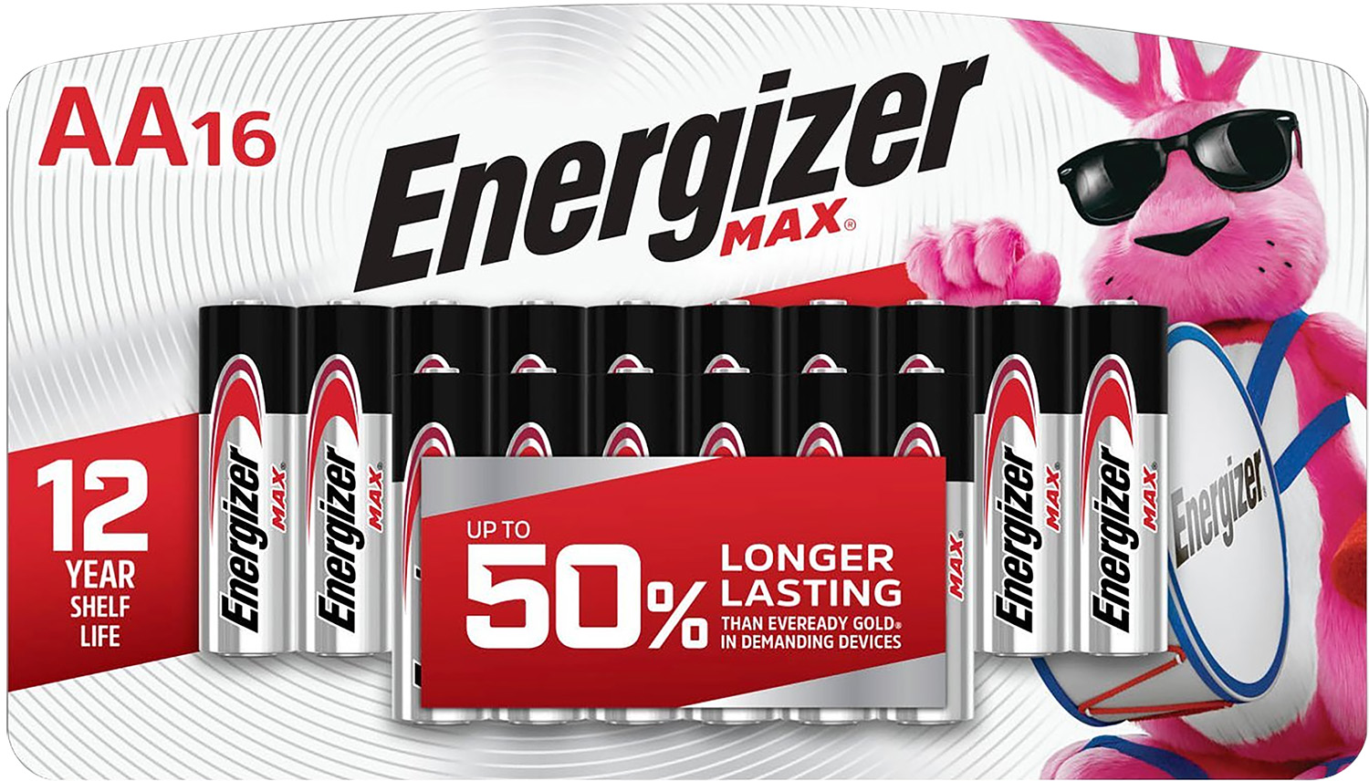 Energizer Max AA Alkaline Batteries 16 Pack - Long-Lasting