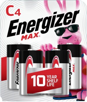 Energizer Max C Alkaline Batteries, 1.5V, 4 Pack
