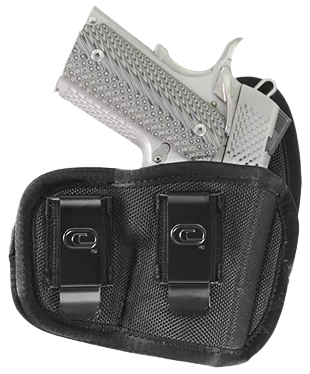 Crossfire Shooting Gear CRFCYCLSA1M1R The Cyclone IWB/OWB Size 01 Black Foam Laminate Belt Clip Fits Micro 1-1.50" Barrel Right Hand