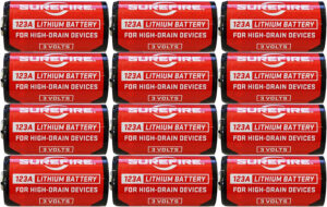 SureFire SF12ABBCS 123A High-Performance Batteries - 12 Pack