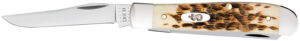 Case Mini Trapper Knife with Amber Bone Handle