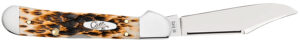 Case Mini Copperlock Amber Bone Folding Knife
