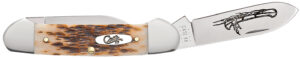 Case Canoe Amber Bone Pocket Knife - Chrome Vanadium