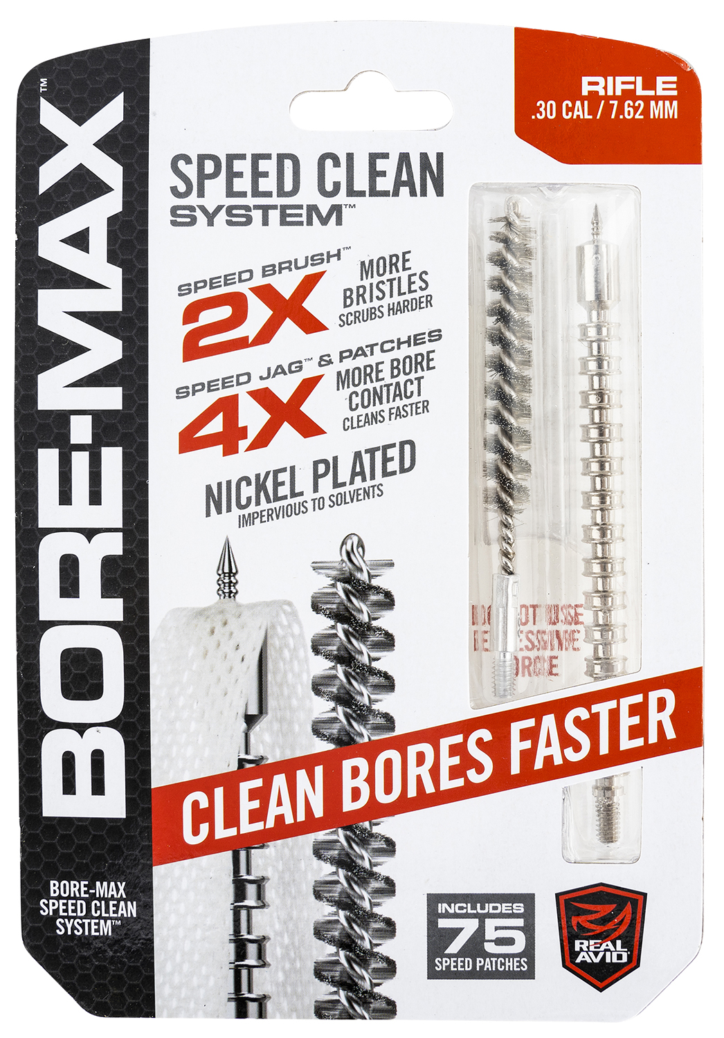 Real Avid AVBMSET30 Bore-Max Speed Clean Upgrade Set 7.62mm 30 Cal Rifle