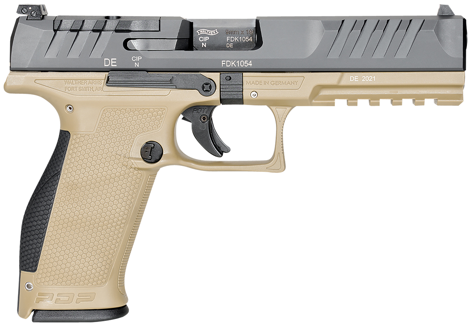 Walther PDP OR 9mm 5" Tan Polymer Frame Pistol
