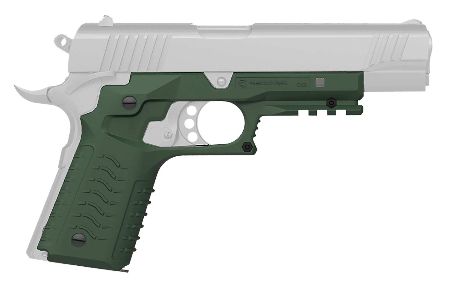 Recover Tactical 1911 Grip & Rail System OD Green