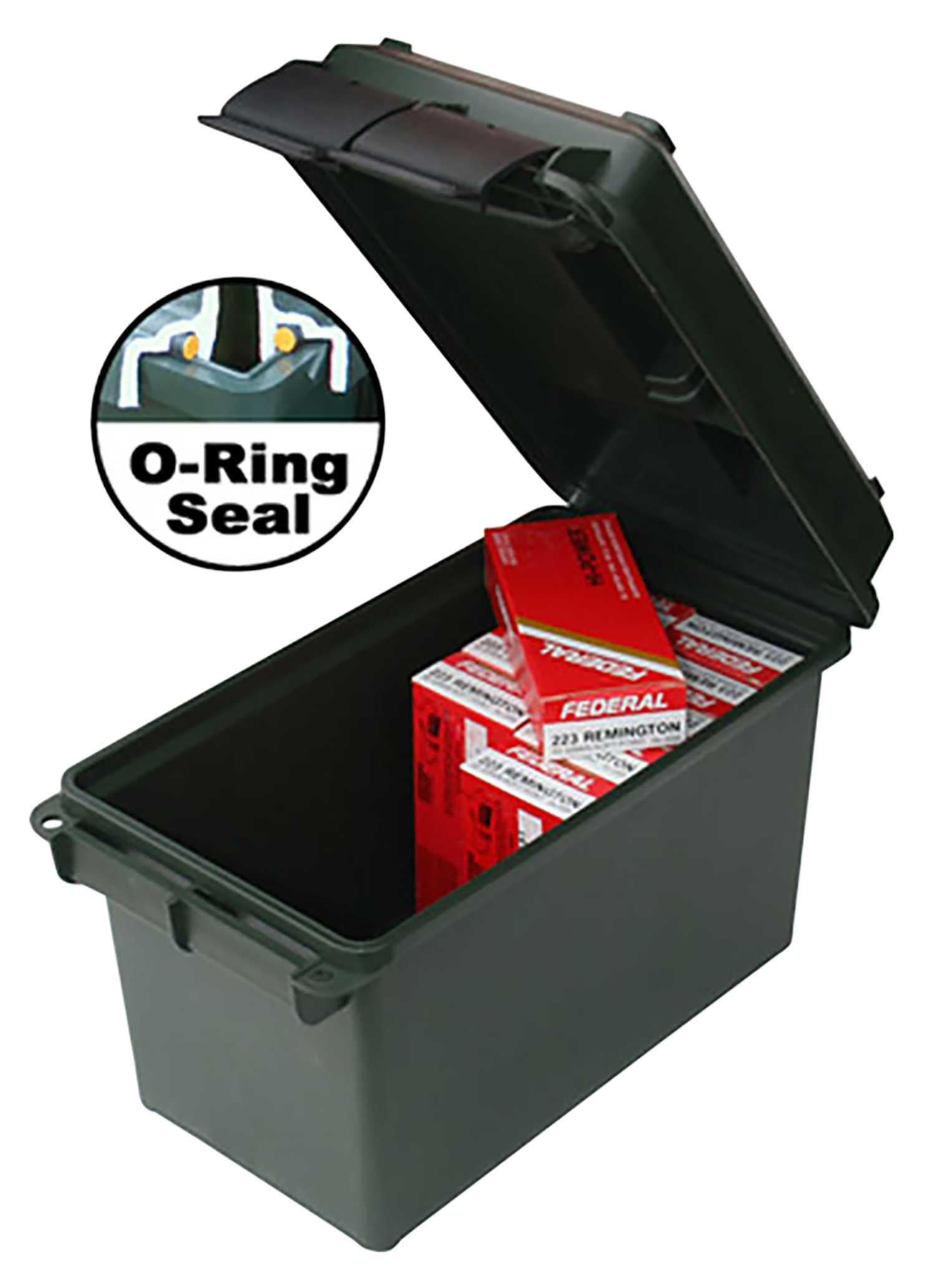 MTM Case-Gard 50 Cal Ammo Can - Black Polypropylene