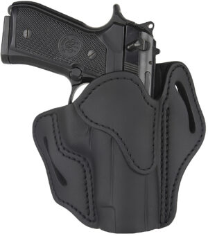 1791 Gunleather ORBH23SBLR BH2.3 Optic Ready OWB Size 2.3 Stealth Black Leather Belt Slide Compatible w/Glock 17/S&W M&P Shield Right Hand