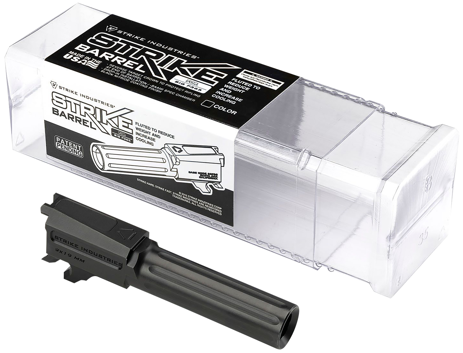 Strike Industries P365BARREL 9mm Fluted Barrel for Sig P365