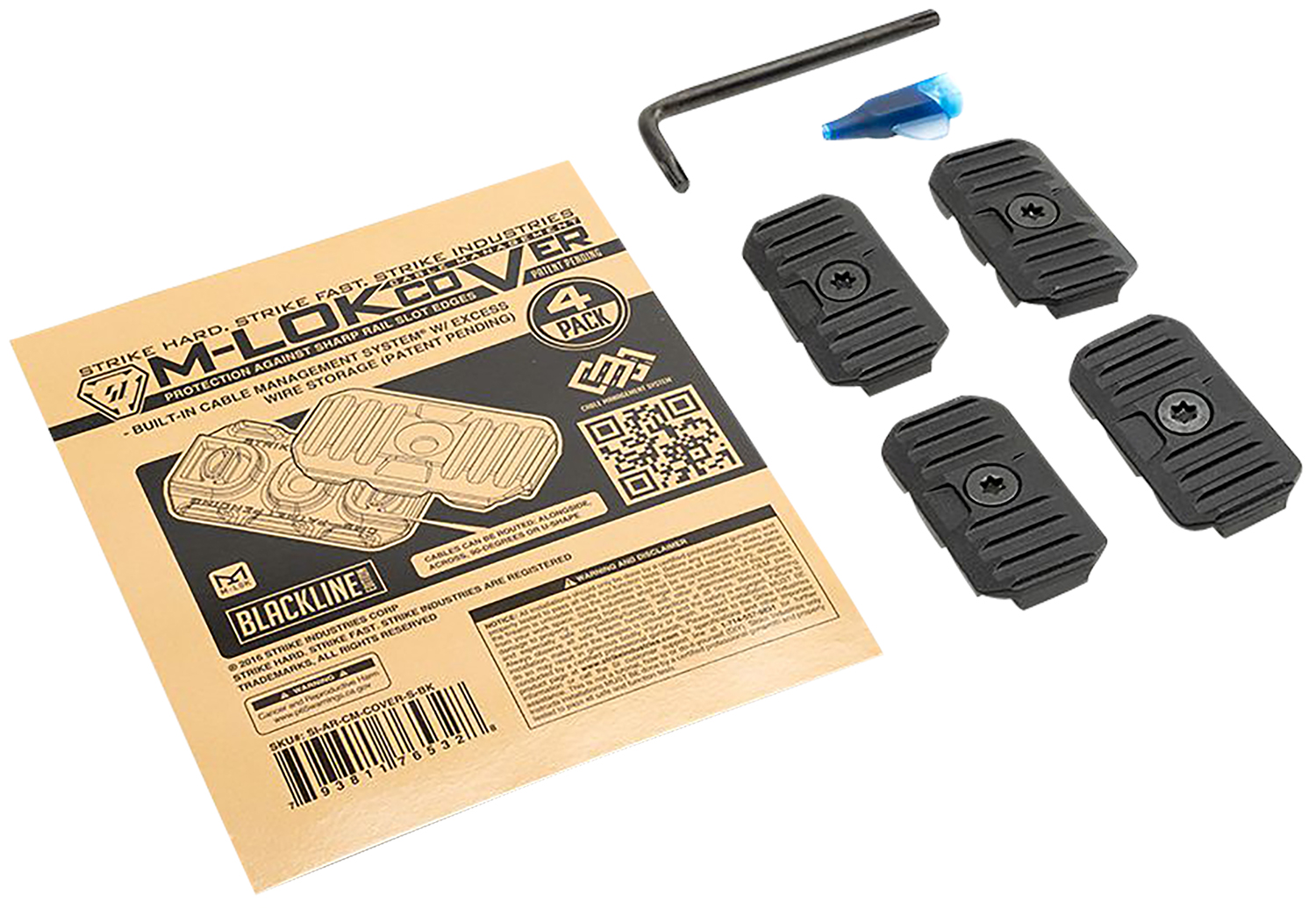 Strike Industries M-LOK Cable Management Covers Black