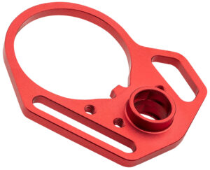 Strike Industries Red QD End Plate with Anti-Rotation Castle Nut