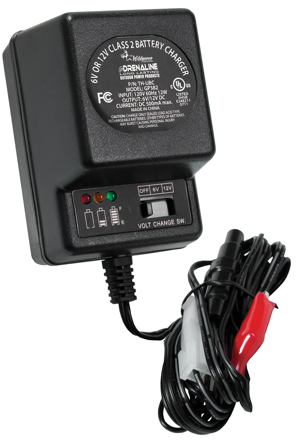 Wildgame Innovations 6V-12V Battery Charger - Black