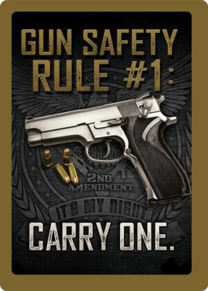 Rivers Edge Gun Safety Sign 12"x17" Tin