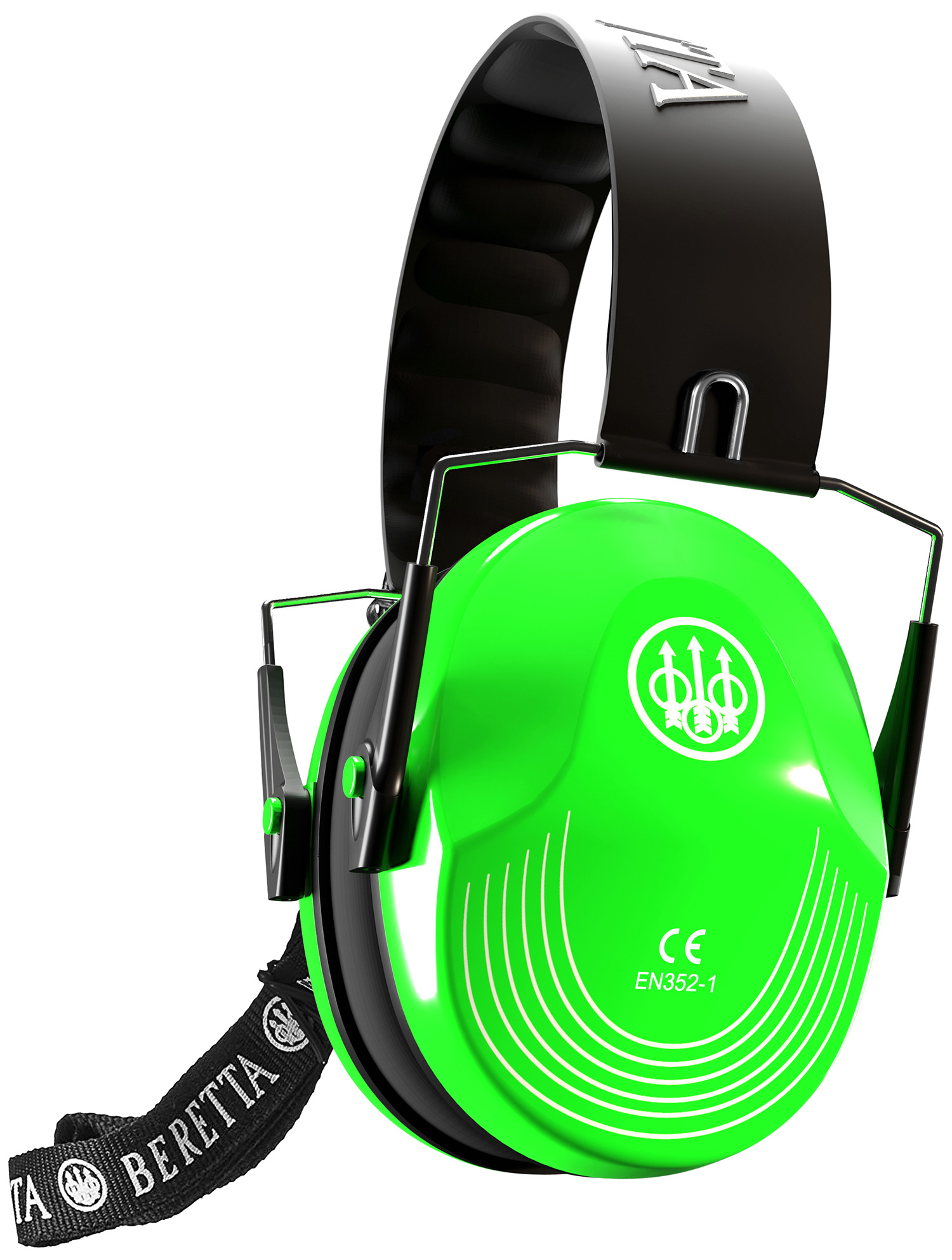 Beretta Safety Pro Earmuffs 25 dB - Fluorescent Green/Black