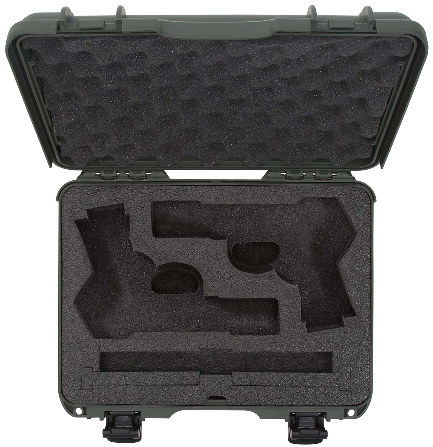 Nanuk 910 Classic 2 Up Pistol Case - Olive Polymer