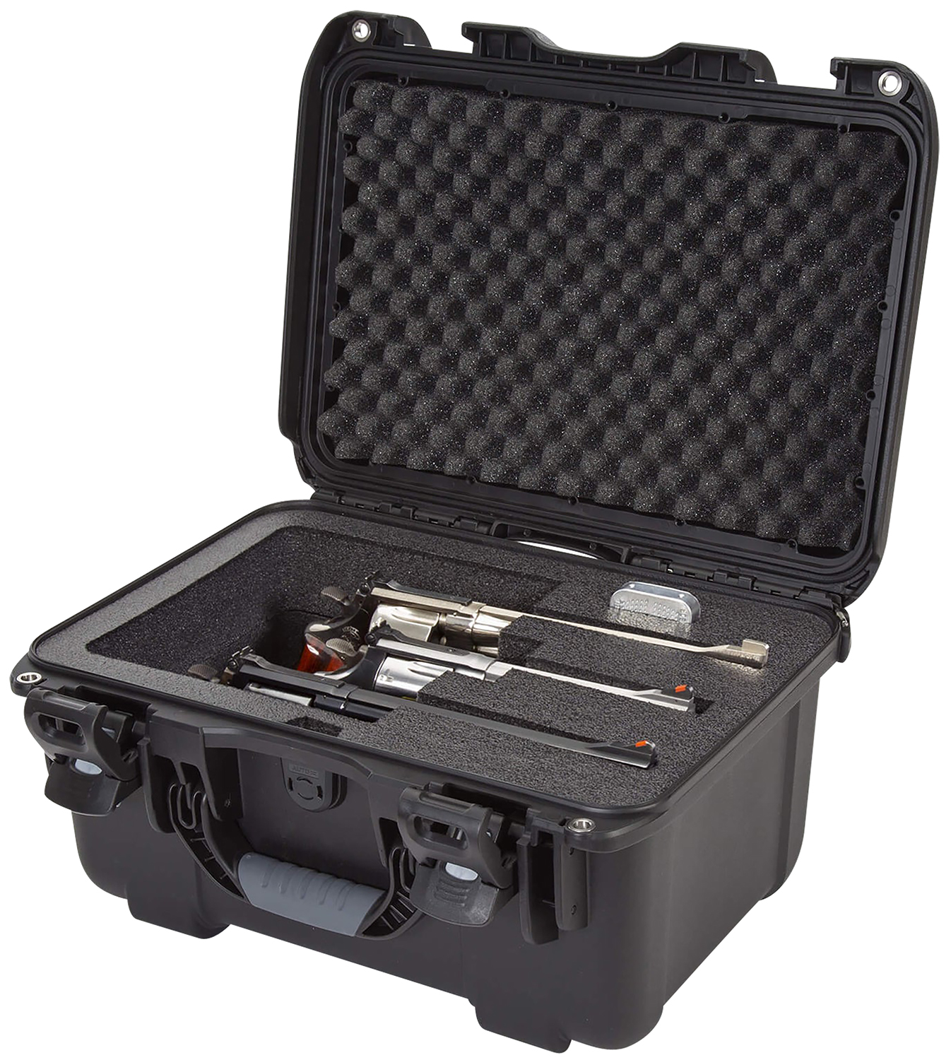 Nanuk 918 3 Up Revolver Case - Black Polymer with Foam