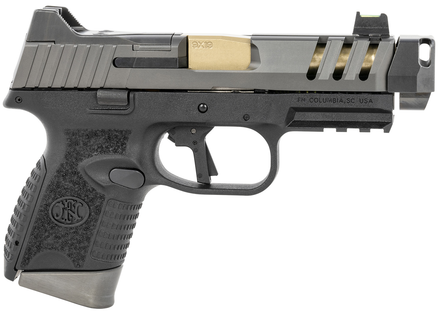 FN 509 CC Edge 9mm Pistol with Threaded Gold Barrel