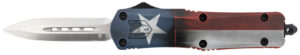 CobraTec FS-3 Texas Flag OTF Dagger with D2 Steel Blade