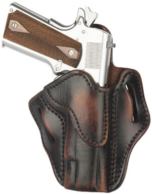 1791 Gunleather ORBH1VTGR BH1 Optic Ready OWB 01 Vintage Leather Belt Slide Fits 4-5" 1911 Right Hand