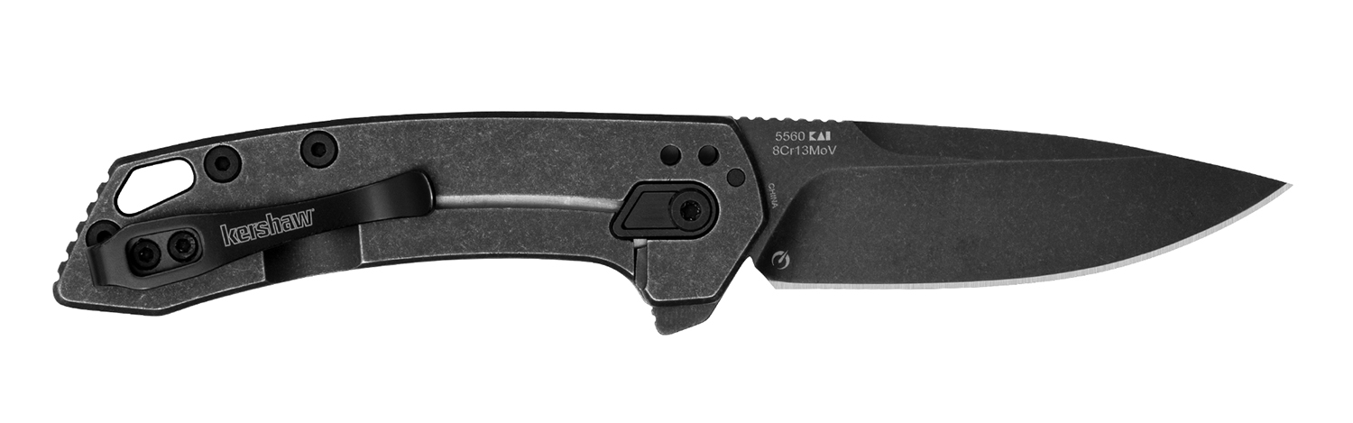 Kershaw Radar 2.90" Folding Knife - Blackwash Pocket Clip