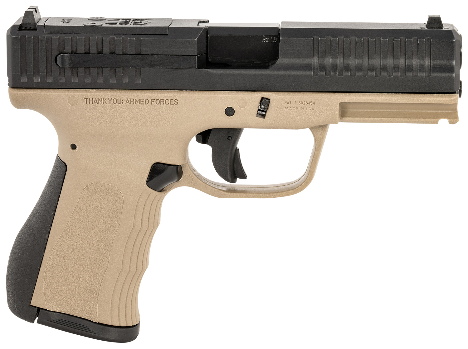 FMK Mach 9 9mm Luger Optic Ready FDE Handgun