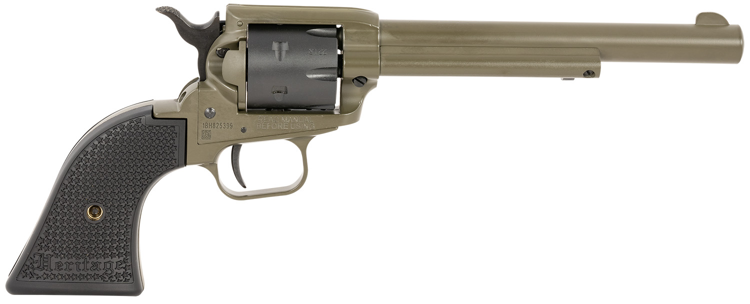 Heritage Rough Rider .22 LR 6-Shot Revolver OD Green