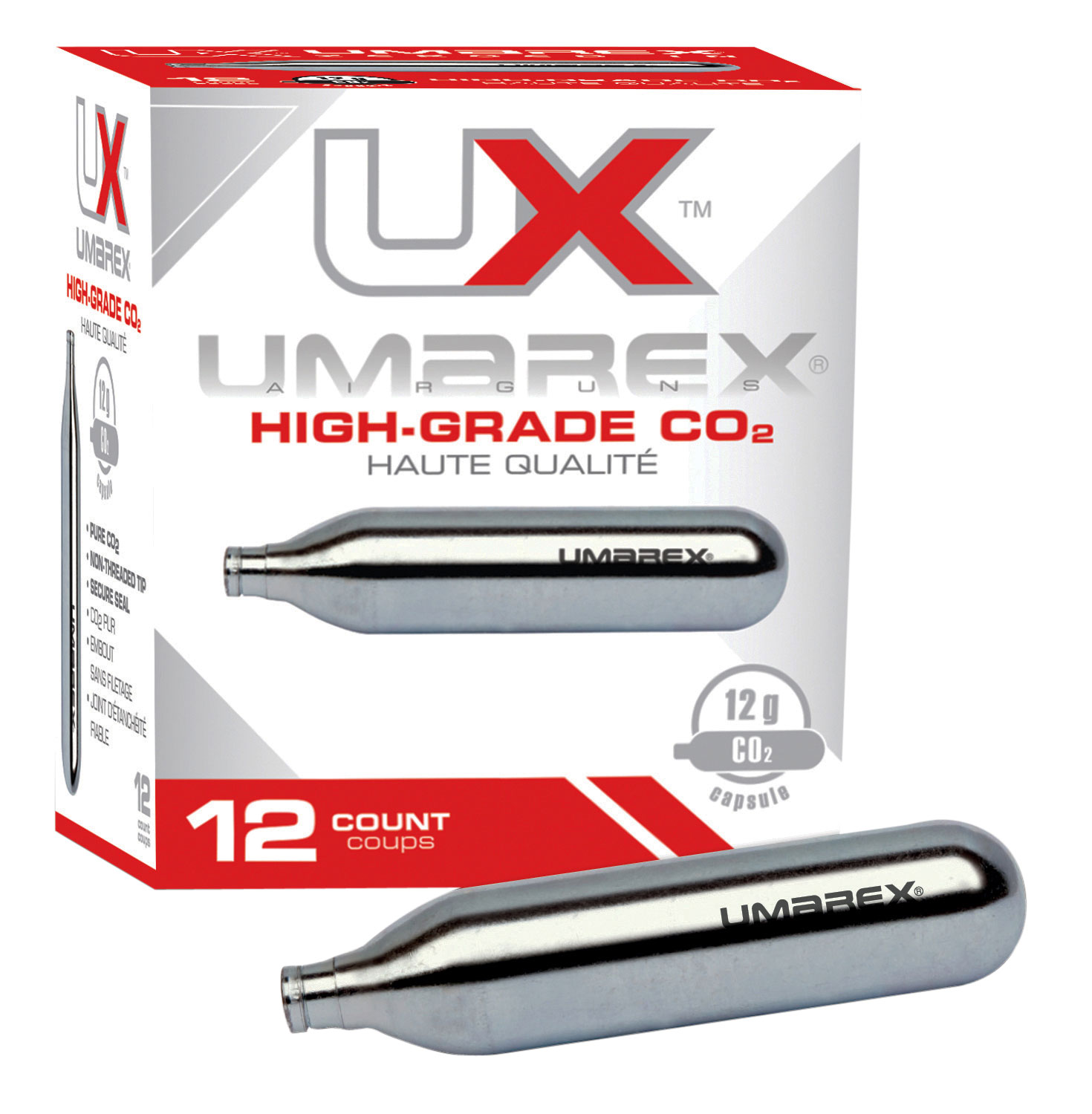 Umarex 2252533 CO2 Cartridge Cylinders 12gram 12/Box