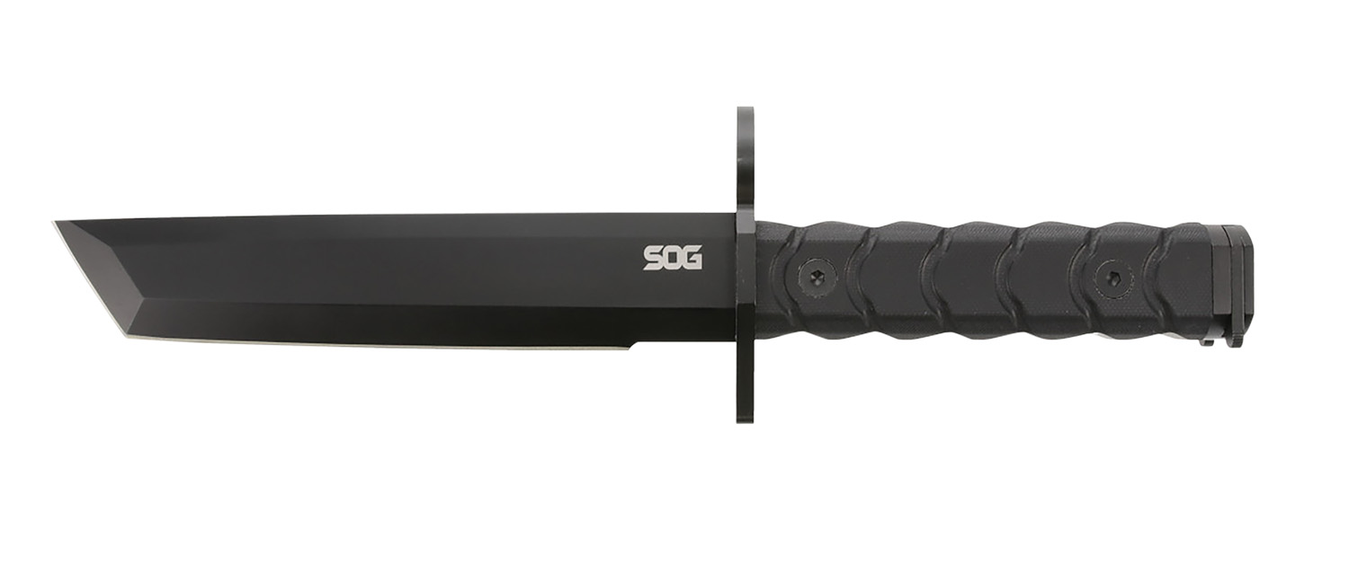 SOG 7" Tanto Blade Fixed Knife with Black Sheath
