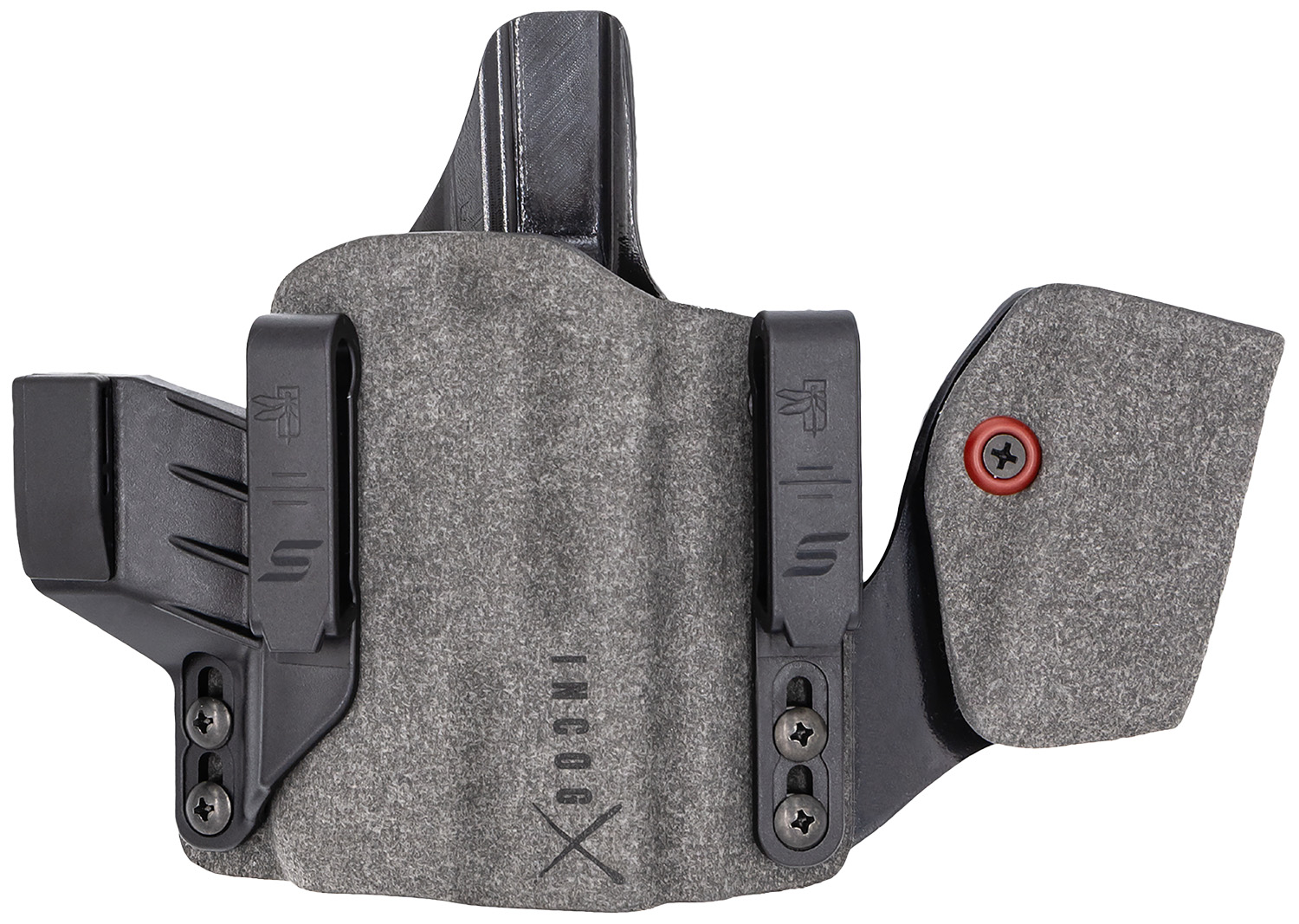 Safariland INCOG0465A0CX261MC Incog X IWB Gray Cordura w/Mag Caddy, Fits Sig P365/X/XL Belt Clip Mount, Right Hand
