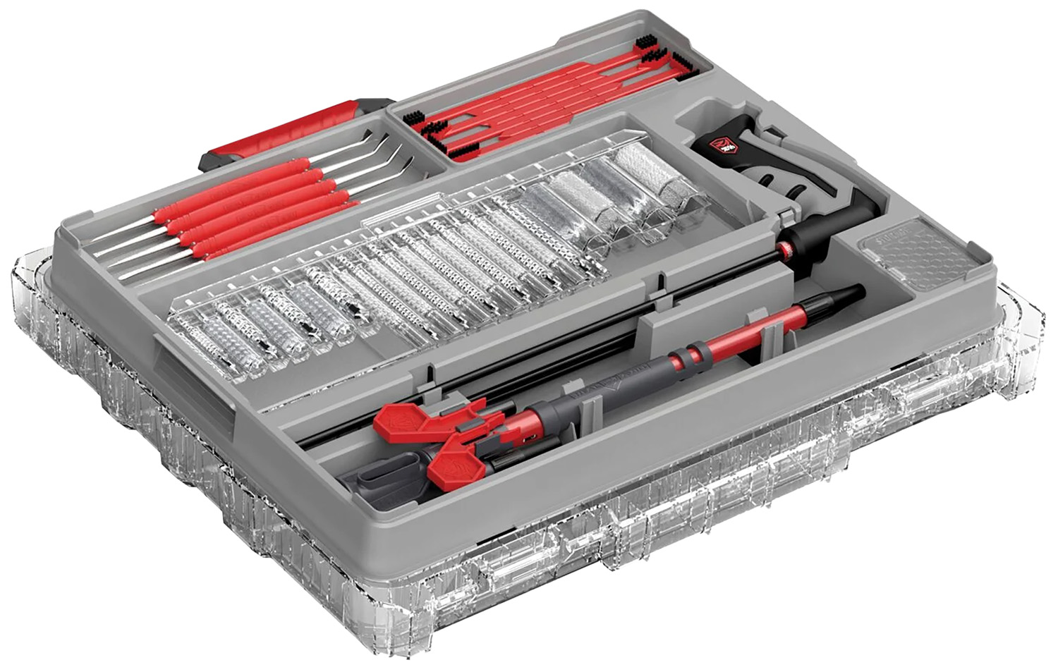 Real Avid AVBMMK Bore-Max Master Cleaning Kit & Mobile Workstation Multi Cal 12/20 Gauge Gray/Red