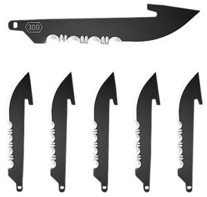 Outdoor Edge RRS30K6C Replacement Blades  6 3" Black Drop Point Serrated 420J2 SS Blades