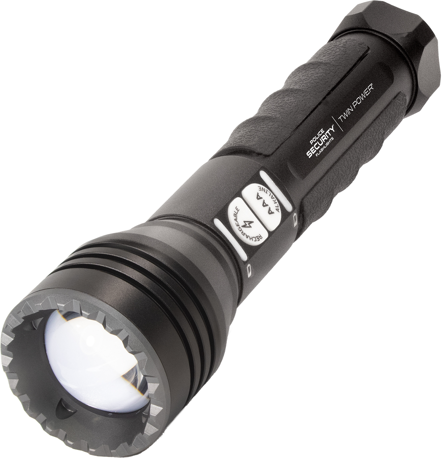 Lb Marketing 97741 Twin Power Long Throw Flashlight Black 220/450 Lumens White LED