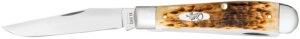 Case 00164 Trapper Medium Pocket Knife, Amber Bone