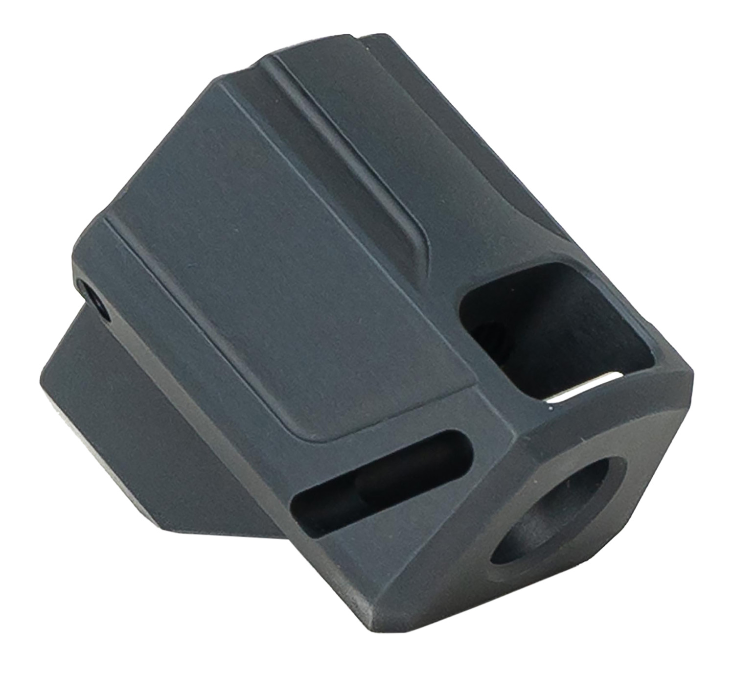 Faxon Firearms FFPACOMPDSS01 EXOS-515 Compensator for SIG 320F Black 1/2"x28 Threads 1.40" OAL 9mm