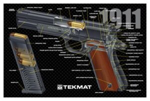 TEKMAT ARMORERS BENCH MAT - 11"X17" 1911 PISTOL CUT AWAY