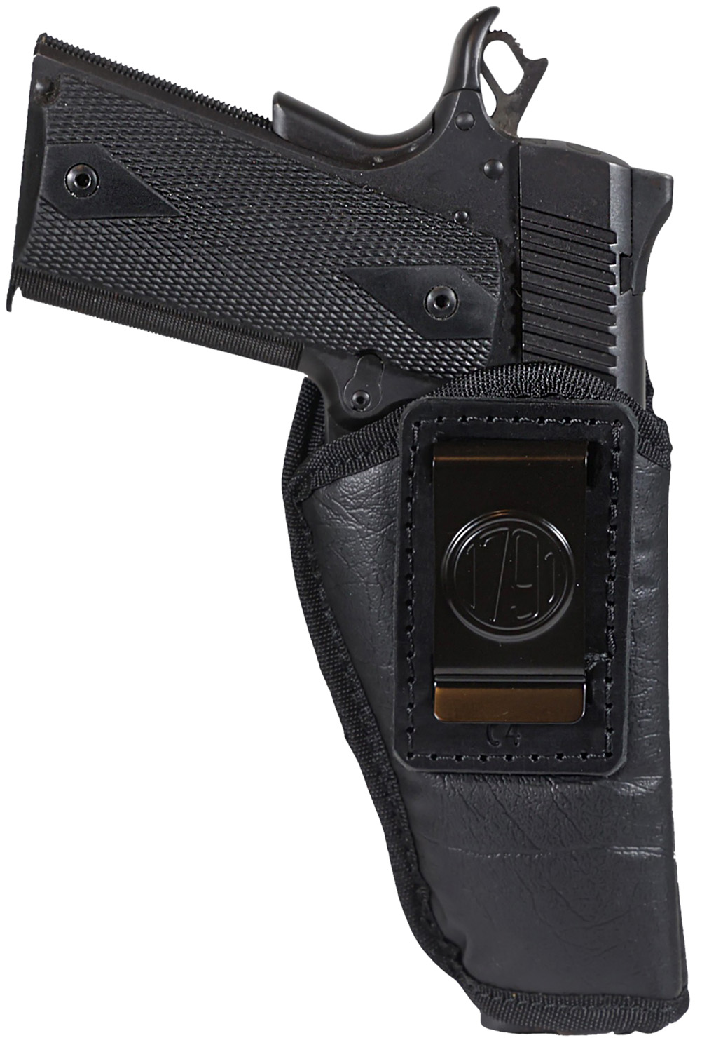 1791 Gunleather ECOC4BLKR EcoCarry  IWB Compact Long Black Right Hand