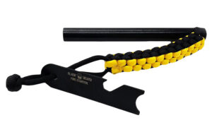 Black Beard Fire Starters FR Ferro Rod  Black/Yellow 7' Long