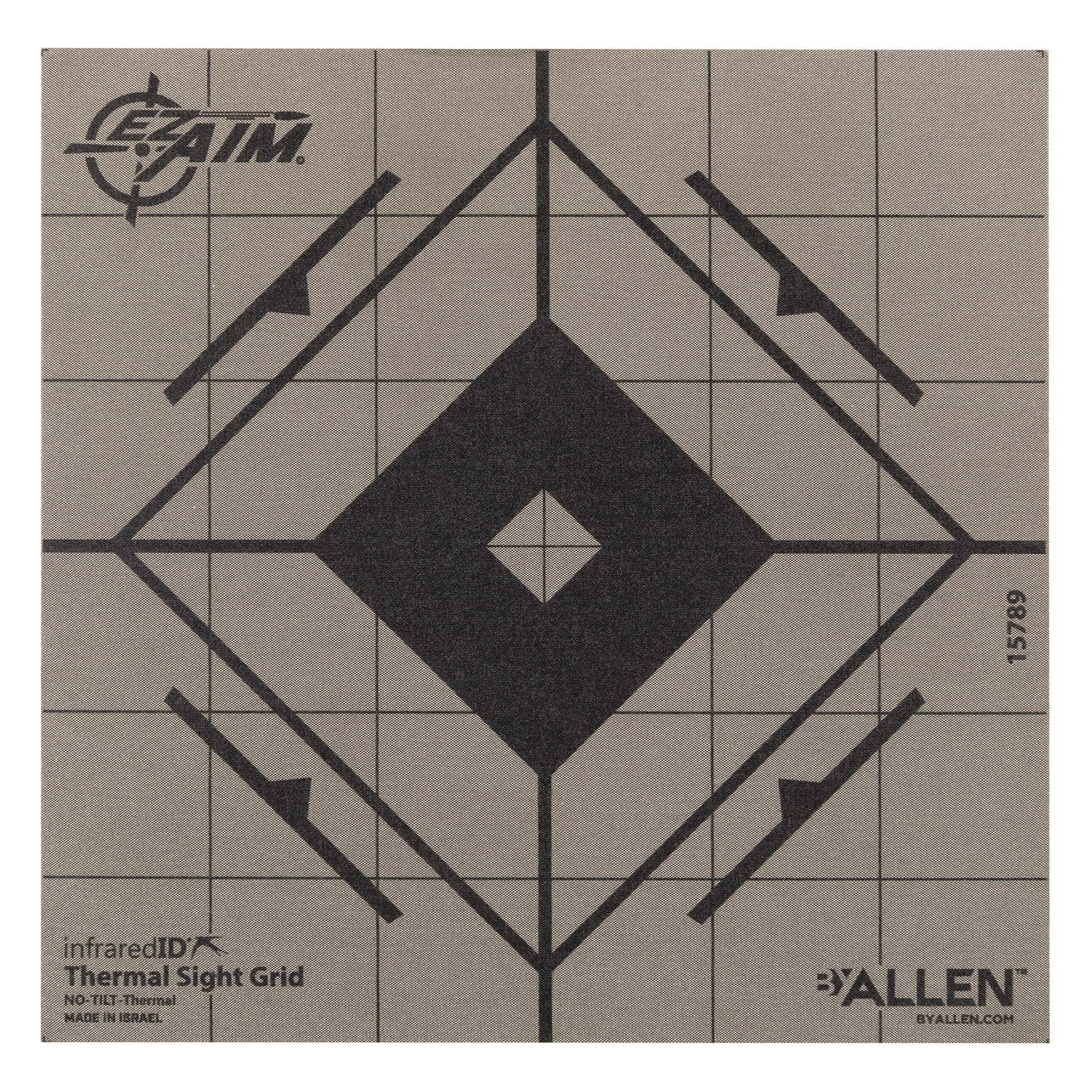 Allen 15789 Thermal Target Sight-In Grid Hanging Paper 6" x 6" Black/Gray