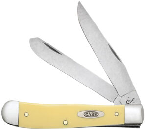 Case Trapper Folding Knife with Yellow Handle