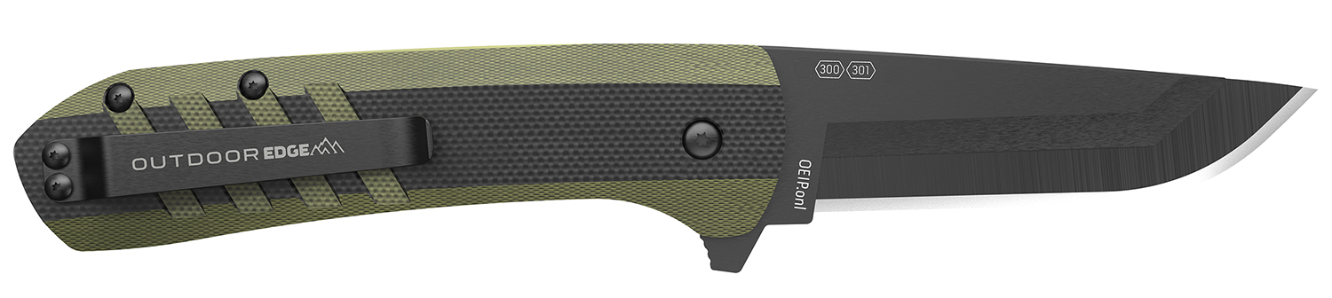 Outdoor Edge Razor VX4 3" Folding Knife - Black/Green