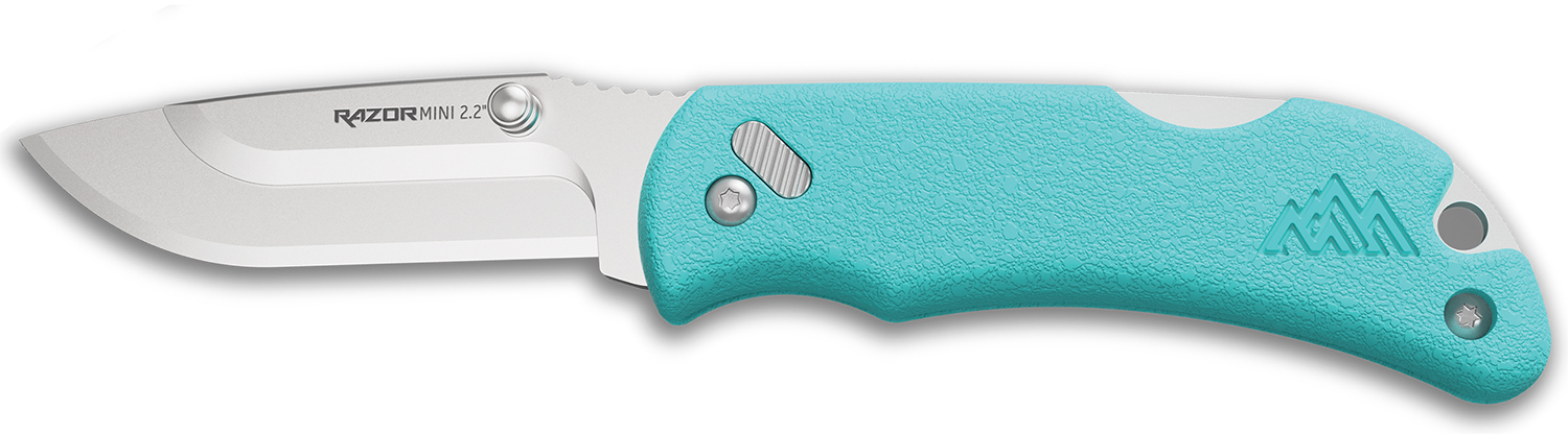 Outdoor Edge RazorMini 2.20" Folding Knife - Aqua Handle